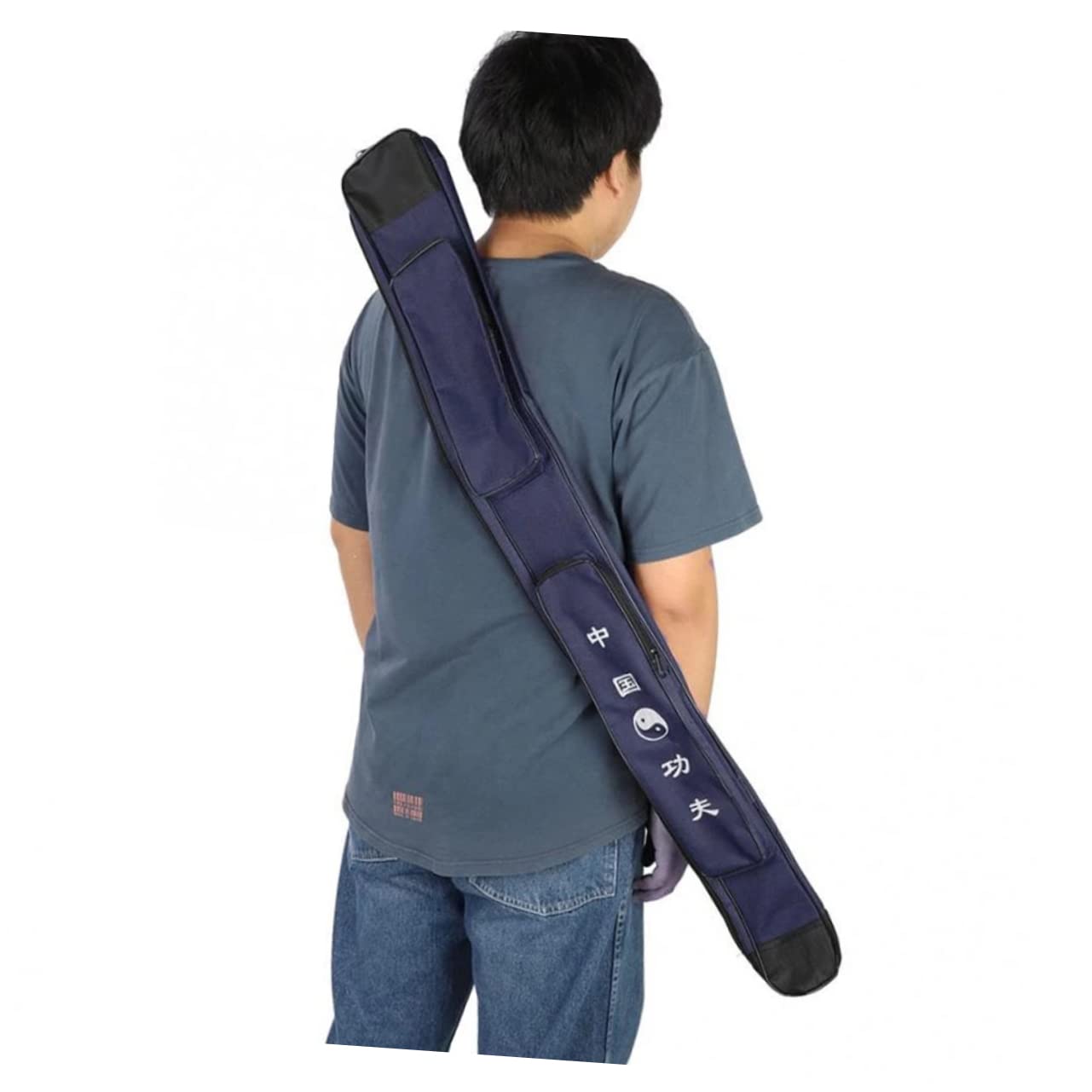 POPETPOP Jian Sword Bag Heavy Duty Canvas Martial Arts Sword Carrier Small Pouch