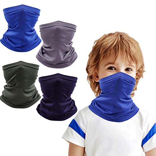 Kids Neck Gaiter Balaclava, Face Cover Bandana for 6-14 Years oldÂ , Toddler Half Face Protective Reusable Infinity Scarf, Gifts for Girls or Boys, Baby Headwear For Fishing, Softball, Hiking Green