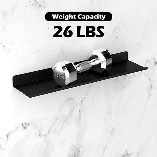 Miniatura 5 de Estantes flotantes de metal para pared estante colgante de metal estante de pared de metal estante industrial montado en la pared para decoraciones