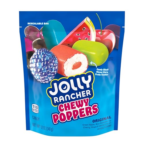 Jolly Rancher Chewy Poppers Original Fruit Flavored Candy Bag, 12 oz