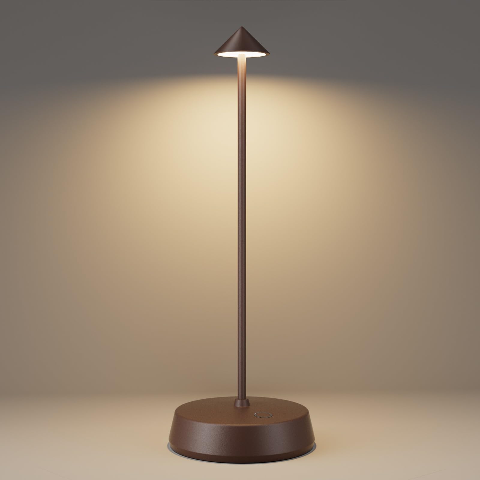 Lampada da tavolo senza fili a LED, ricaricabile, a batteria, 6000 mAh, dimmerabile, piccola, per esterni, impermeabile, portatile, wireless, per sala da pranzo, ristorante, bar, uso interno/esterno