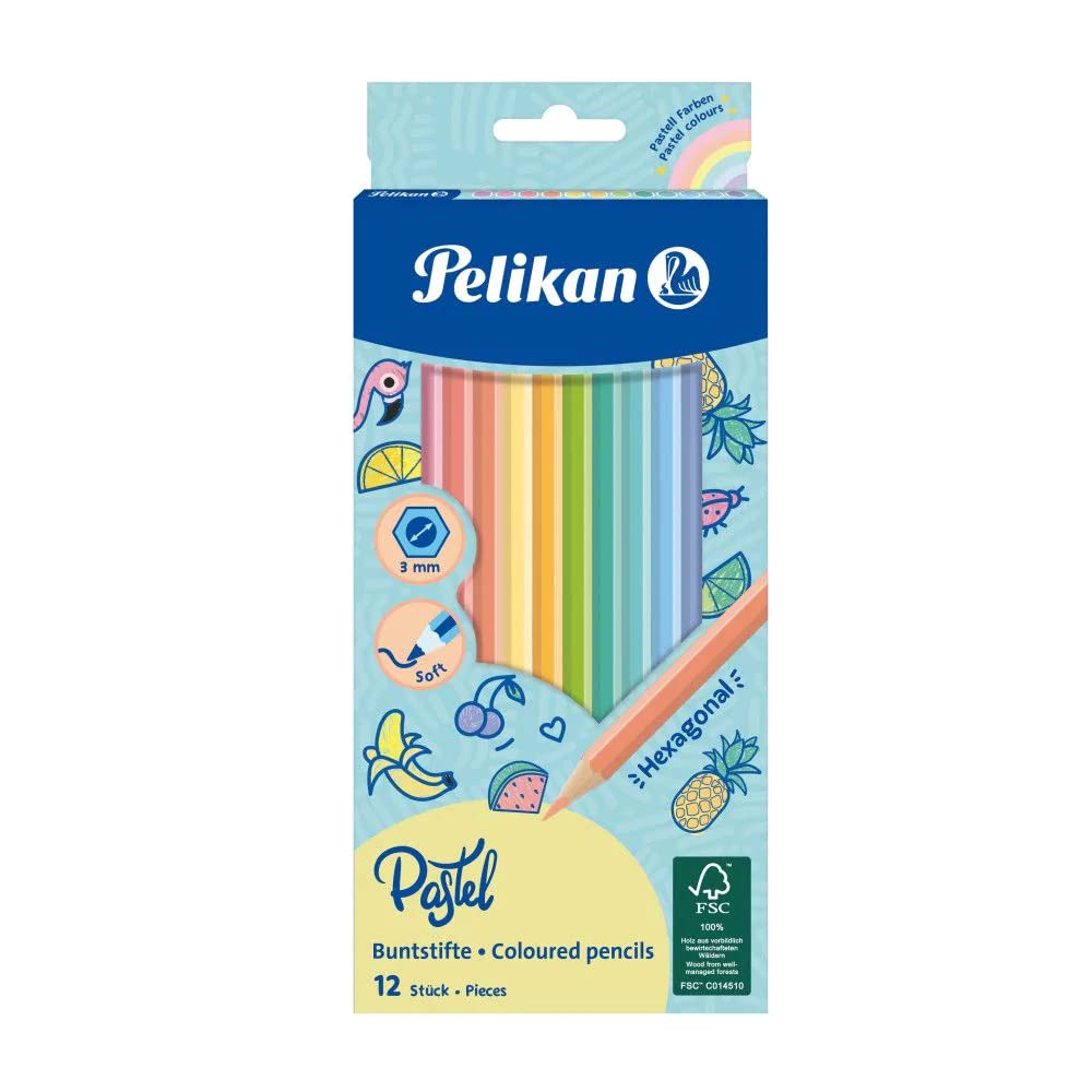 Pelikan Pastel Renkler 12li Kuru Boya