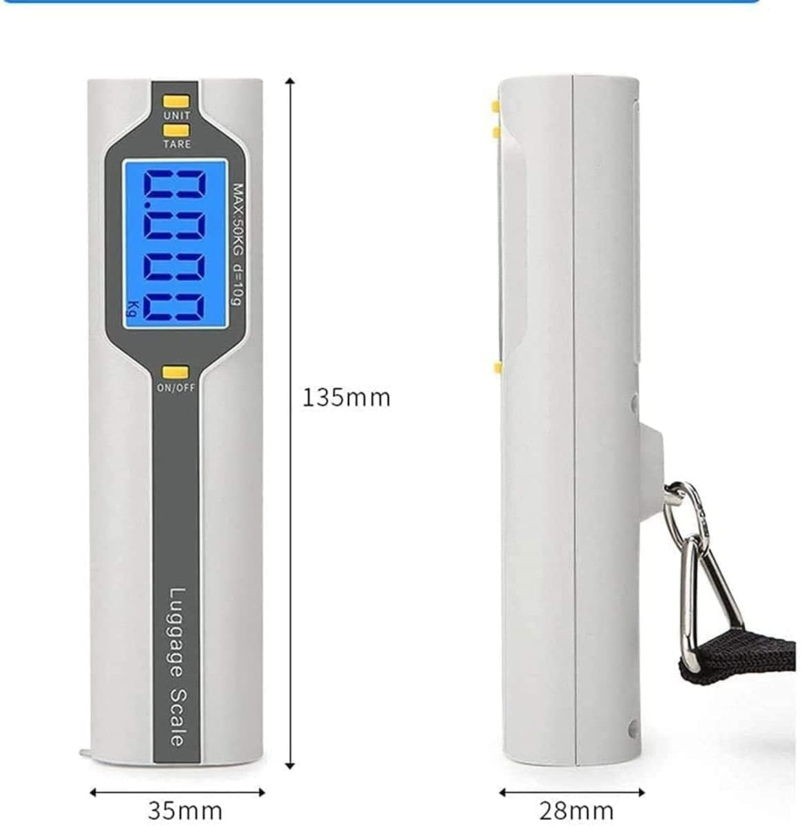Luggage Scale,Portable 50kg 10g Digital Scale Electronic Luggage Suitcase Scale Weigh Balance Travel Hand Hanging Steelyard Scale