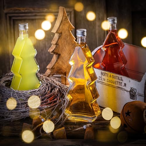 KADAX 5er Set Glasflaschen 500ml mit Schraubverschluss – Leere Flaschen zum Befüllen für Saft, Likör, Öl, Essig & Sirup… – Ansicht 2