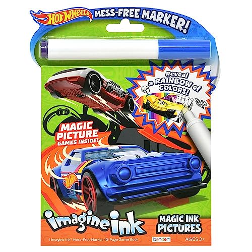 Bendon Coloring and Activity Book Imagine Ink, Mess Free (Hot Wheels)