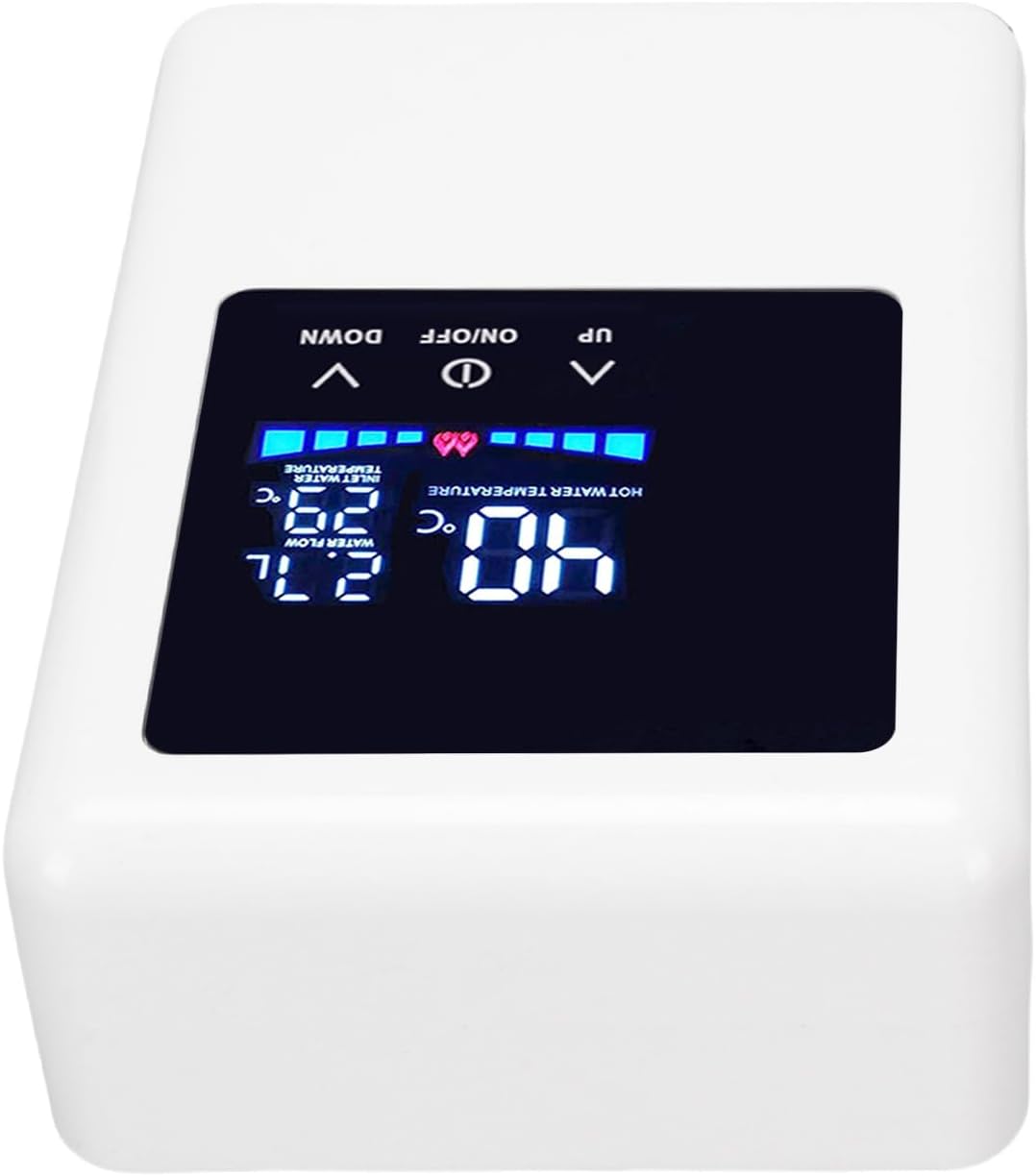 Electric Water Heater, 3000W Mini Tank Under Sink Water Heater with LCD Display and IPX4, for Kitchen Bathroom RV Wall Mounted (US Plug 110V)