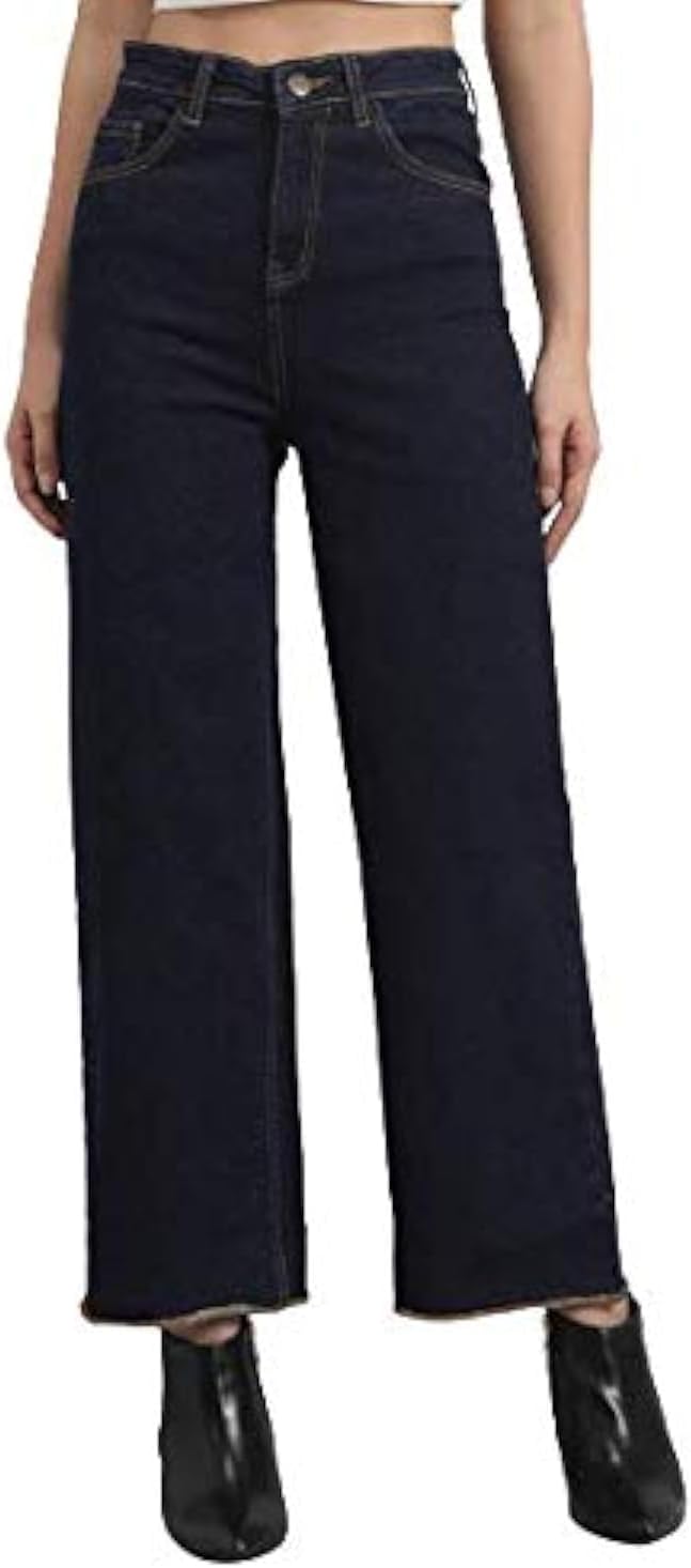 Women's Loose Fit Jeans (KTTLADIESJEANS679S Blue 26)