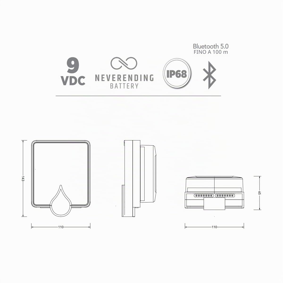 GNCGarden Programmatore Rain Pure Vision Bluetooth 1 Zona | Programmatore a Batterie | Timer irrigazione 1 stazione irrigazione automatica