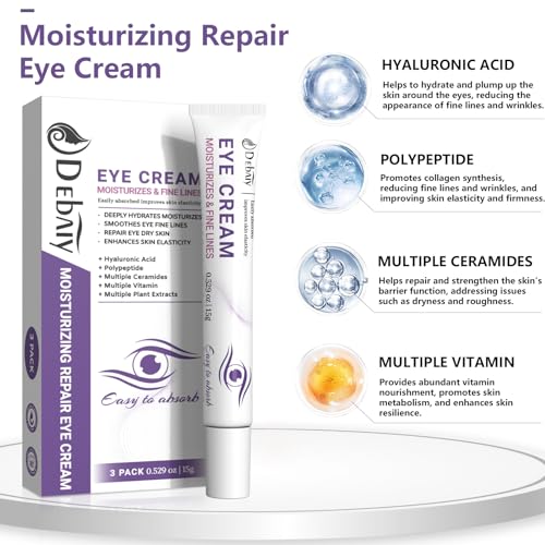 Debaiy 3 Pack Eye Cream Hydrating & Repairing With Hyaluronic Acid & Peptides thumb #2
