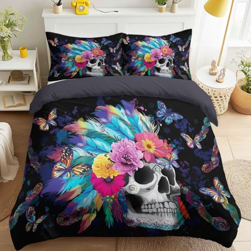 Housse de couette 160 x 200 anti-plis en microfibre pour éliminer la corvée de repassage