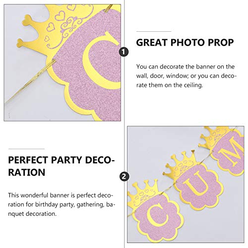 Amosfun 7 Unidades Coloridas de Feliz AniversÃ¡rio Banner de Parede de AniversÃ¡rio Pendurado Decrem