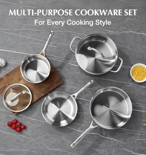 Image of KOCH SYSTEME CS Stainless Steel Cookware Set 17 Piece, 5 Ply Base Cookware