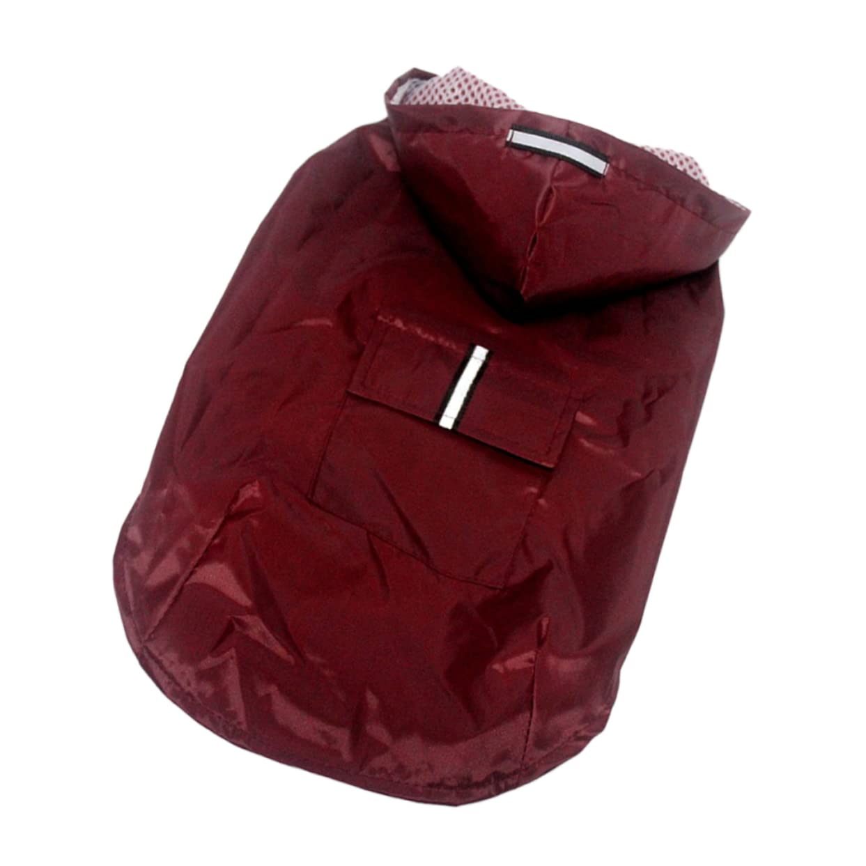 ABOOFAN 3pièces Manteau De Pluie Réfléchissant pour Chiens Et Petits Imperméable Poncho avec Capuche Ajustable Rouge