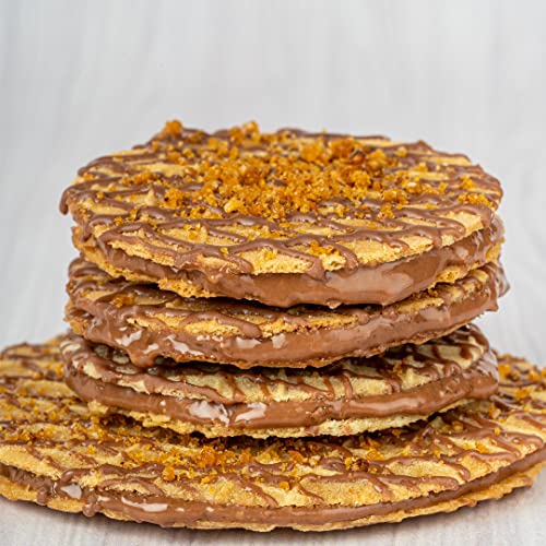 Image of NOVANOVA Butterscotch Waffle Cookies - Vegetarian, 100% Eggless | No Added Preservatives | Freshly Baked For You- Box Of 24 (480 grams)