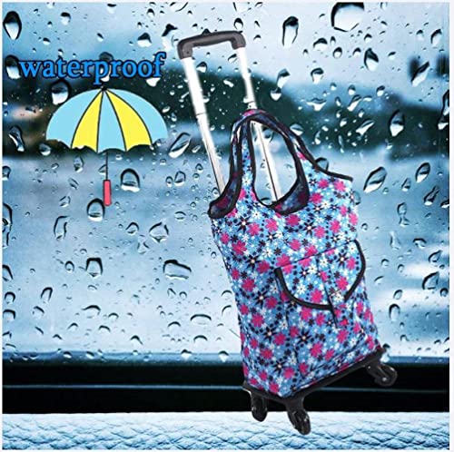 Tragbarer Trolley / Faltbarer Einkaufstrolley / 2 Räder abnehmbare Tasche und verstellbare Griffhöhe, Belastbarkeit 40… – Bild 7