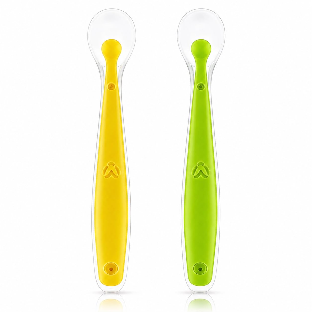 Babyrose Baby Silicone Feeding Spoon | BPA Free Soft Tip Spoon for Infants & Toddlers | Food Grade Silicone | Self Feeding Weaning Spoon | 1+ Months (Yellow and Green)-picture-19