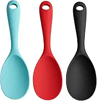 Jogo 03 Colheres de Silicone Cozinha Wellmix Cabo Curto Preparo Antiaderente Alta Durabilidade