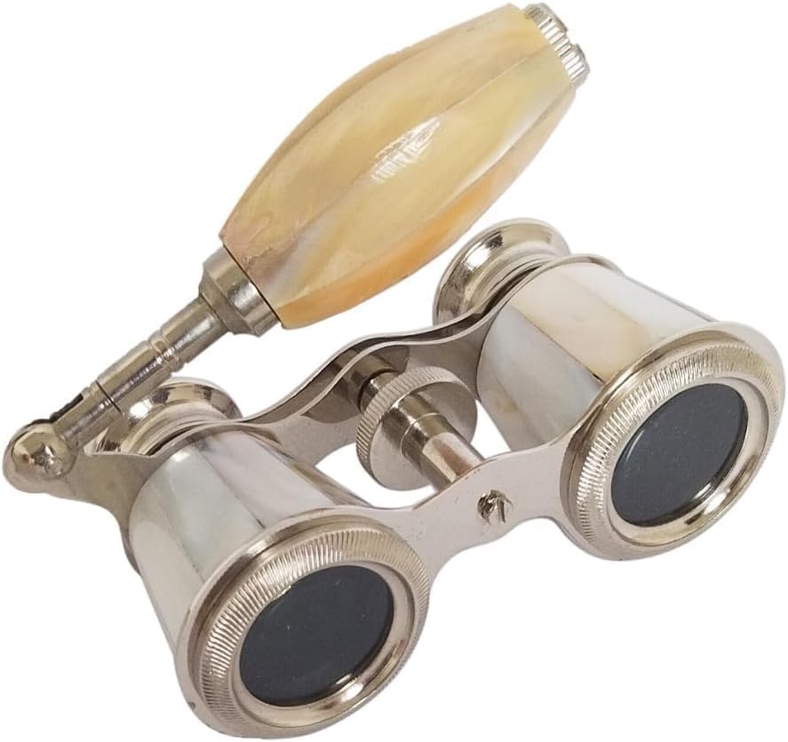 Miniatura 2 de Gafas de ópera binoculares de teatro, mini binoculares compactas con mango ajustable para adultos, niños, mujeres, en concierto musical de ópera