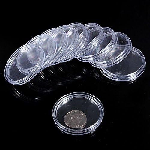 200 cápsulas para monedas plásticas transparentes miniatura 6