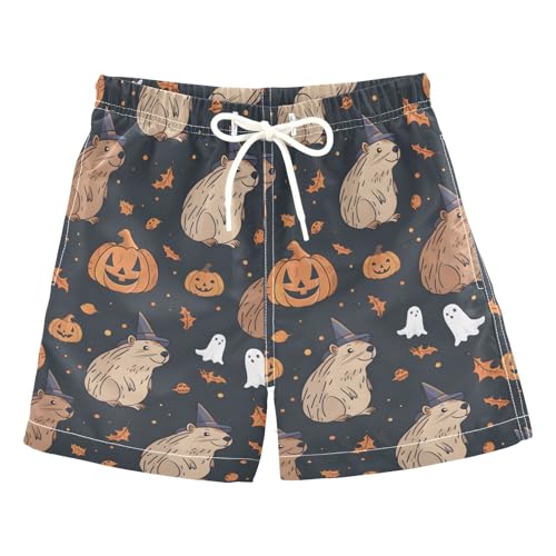 senya Halloween Capybara Boys Swim Trunks Toddler Shorts Swimwear Boardshorts