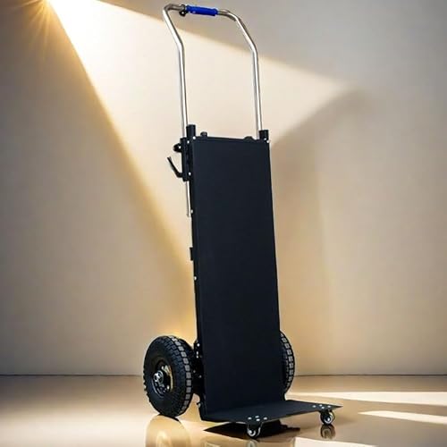 WEIMILOR Electric Stair Climbing Hand Trucks Cart Easy Up/Down with Solid Rubber Tires, 440 lbs Max Load for Moving Warehouse Logistics Distribution 48 V/7,5 Ah