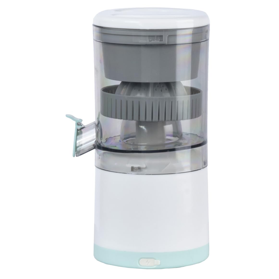 Meubletmoi Presse Agrume Portable et Électrique en Plastique Blanc et Bleu avec Chargeur USB - LOUPIO