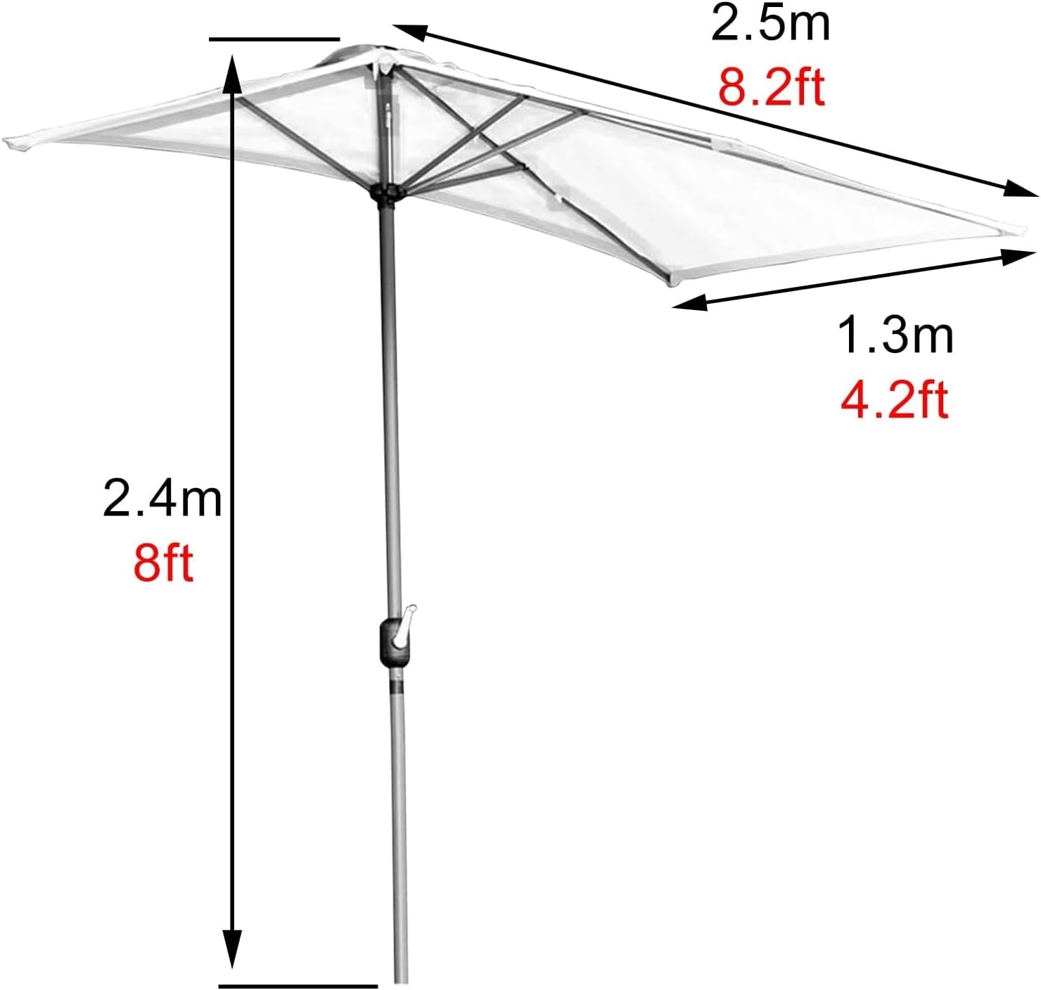 Heavy Duty Patio Umbrella Parasol Large Outdoor Table Umbrella Rectangular Market Umbrella Wind Resistant Waterproof for Garden Lawn Deck Backyard Pool