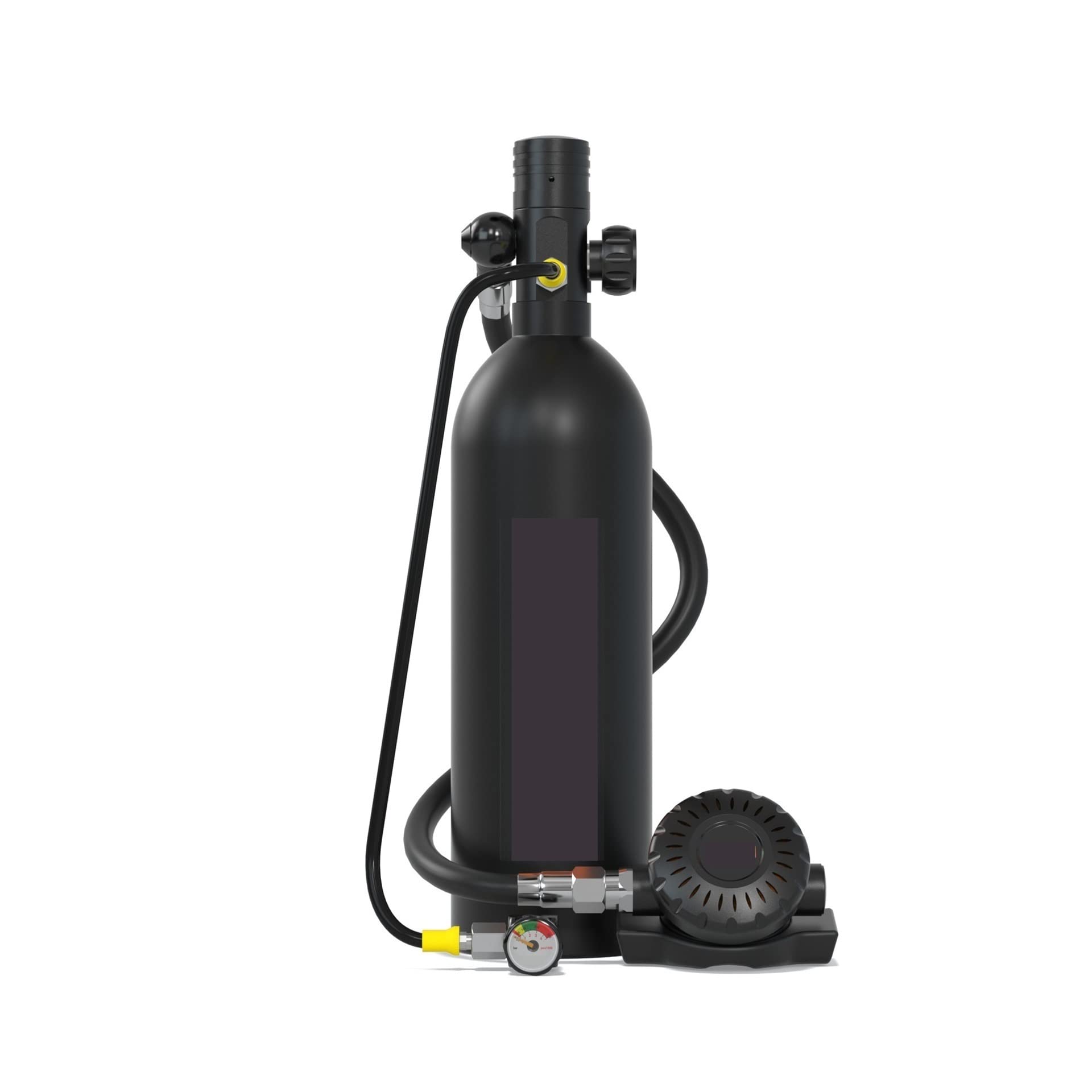 Portable Dive Cylinder, 1L Capacity Small Custom Diving Respirator Can Be Used for Underwater Breathing Equipment for Adults(Nero)