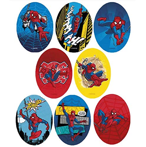 8 parches spiderman rodillera serigrafiados para planchar - REF.6797-U8