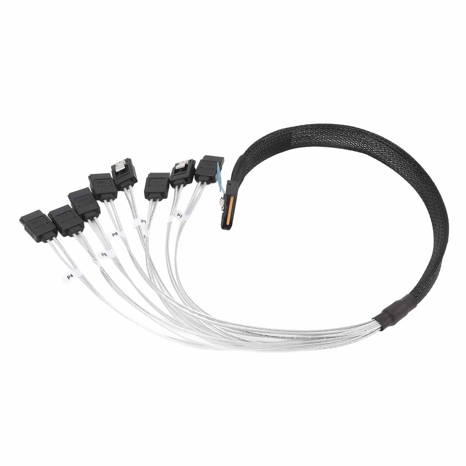AMONIDA Cavo Ad Alta velocità da MCIO 8i a 3.0 per Server Data Center da 19,7 Pollici OFC PCIE 5.0 Placcato Argento