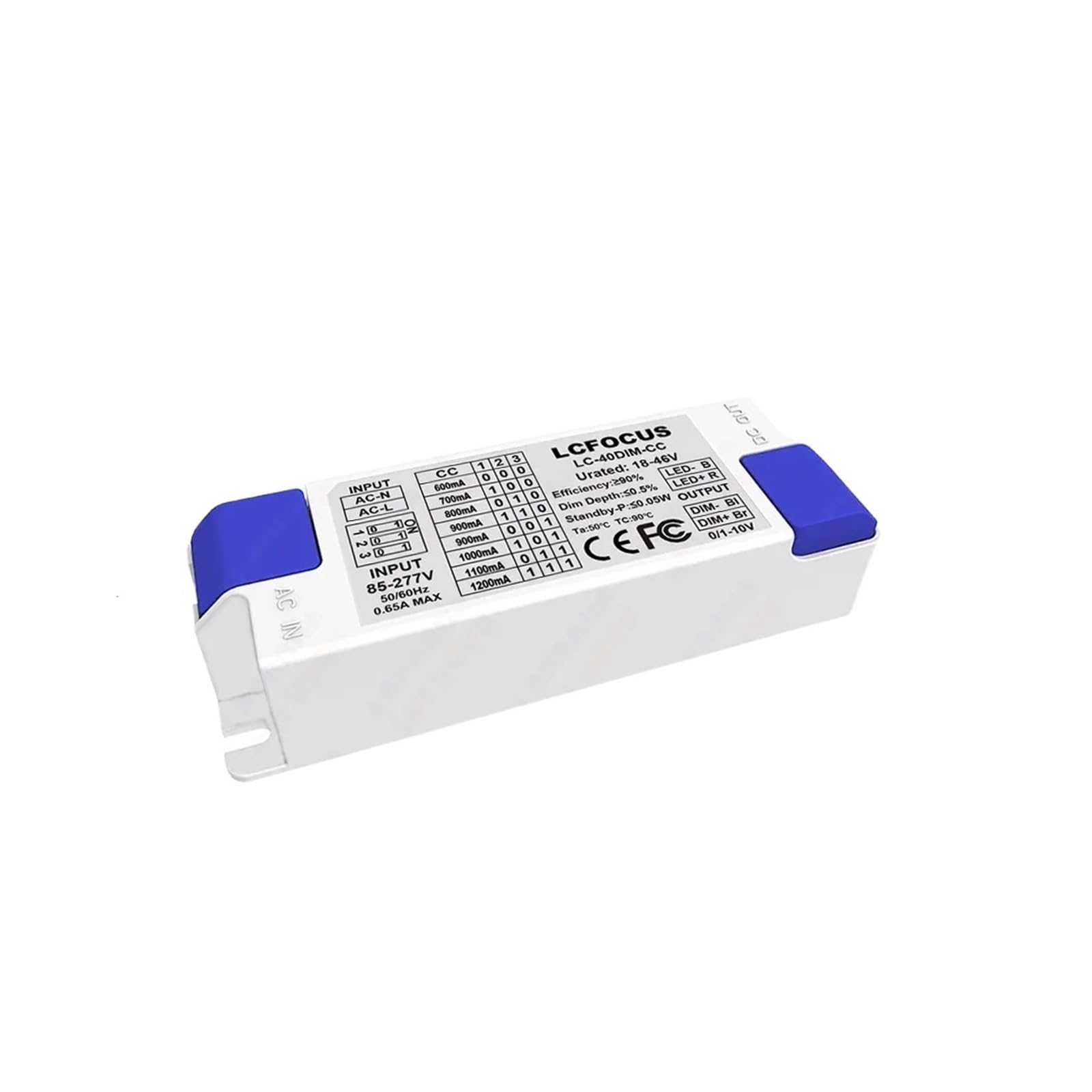 Transformateur d'éclairage 1200mA gradable avec pilote LED variable 0-10V sans aucun scintillement