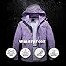 GIISAM Women's Waterproof Rain Jacket,Lightweight Windproof Full Zip Women's Packable Fall Raincoat Windbreaker with Hood(MP-PU,S)