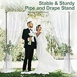Pipe and Drape Backdrop Stand Kit 10x10ft, Heavy Duty Back Drop Adjustable Stand with Carry Bag, Metal Background Frame for Parties Wedding Birthday Decoration Photography Photo Booth Video - Image 5