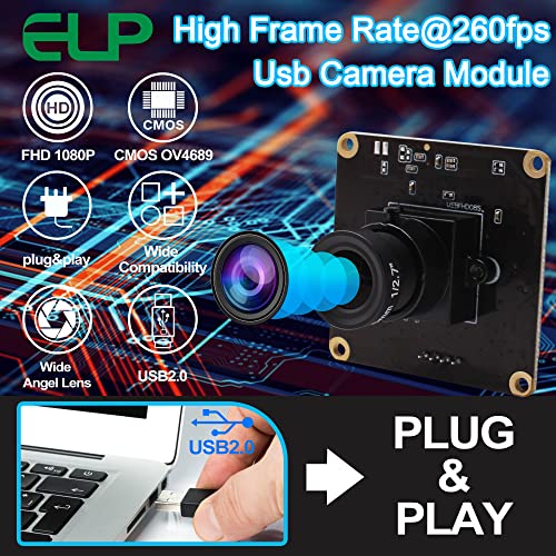 Module caméra USB 260 fps 1080p grand angle pour Linux Windows Mac et Raspberry Pi - 6