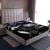 Rennwagen Bettwäsche für Jungen Kinder Teens 90x200 Männer Sportwagen Bettwäsche Rennwagen Bett Extrem Sport Rennwagen Spannbettlaken Schwarz Coole Automobil Bettwäsche