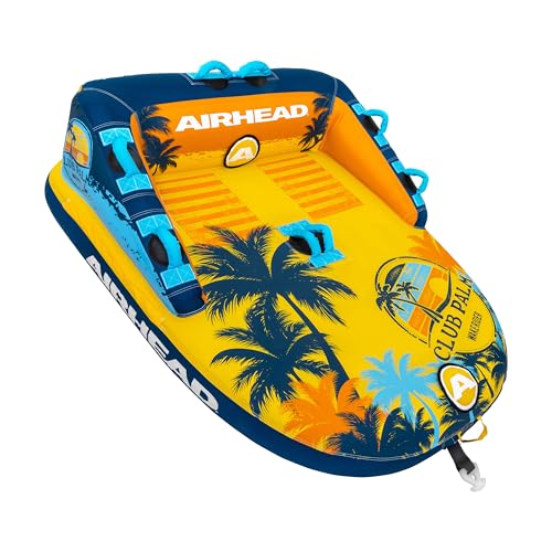 Image of Airhead Mable Towable Tube for Boating, 1-4 Rider Inflatable Boat Tube for Water Tubing, Heavy Duty Full Nylon Cover, EVA Foam Pads, Dual Tow Point, Patented Speed Safety Valve