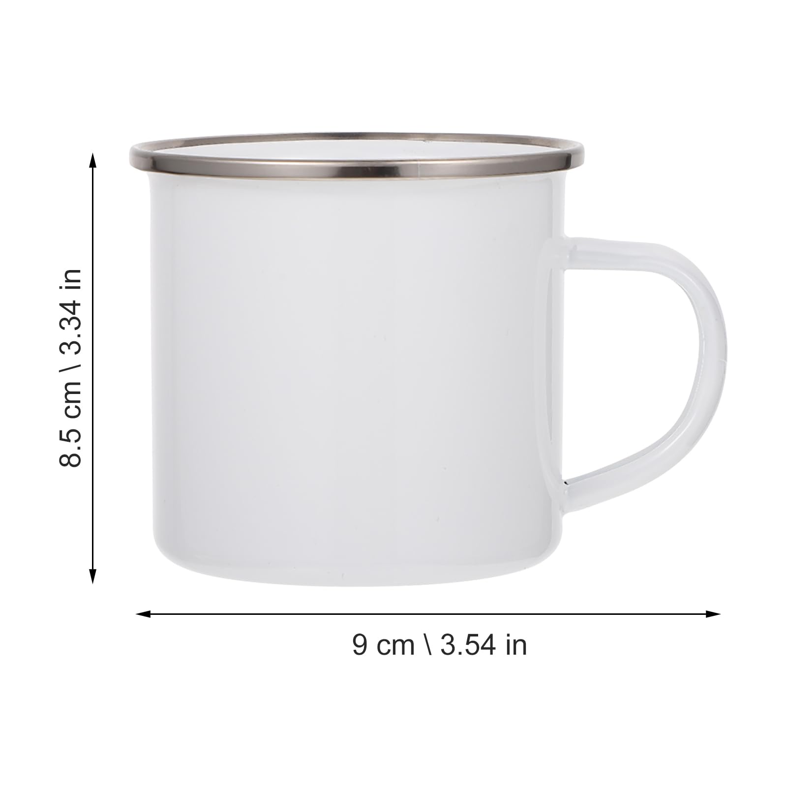Amosfun 5 Stk Tasse aus Thermotransfer-Emaille Kaffeetasse Tassen für Kinder personalisierte tasse tassen personalisieren Sublimation leere Tasse Sublimationsbecher Rostfreier Stahl Weiß