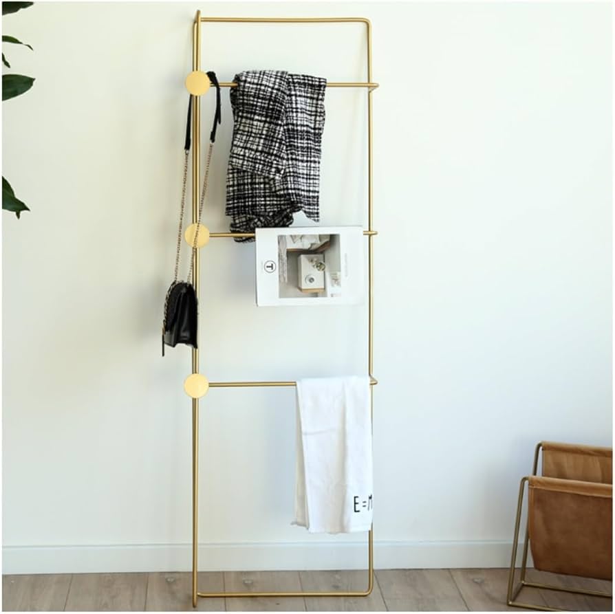 ラダーラック／シェルフ】 掛ける収納ラダー型タオル掛け 145cm