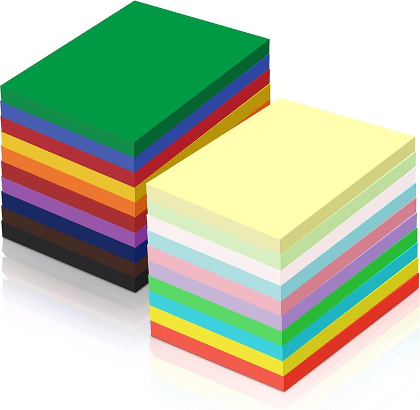 100 fogli diversi: divisi in 10 colori, ogni colore con 10 fogli. 10 colori vivaci su due lati arcobaleno, mix per diverse tonalità di colore. Soddisfa le tue diverse esigenze per progetti di artigianato in carta e per Pasqua, Halloween. Adatto per giochi, regalo per la festa dei bambini, regalo di compleanno, accessori per feste, decorazioni natalizie, ecc. Facile da usare: