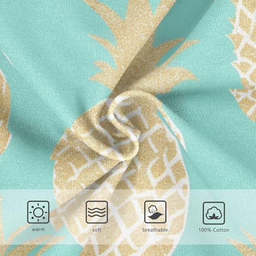 KLL Gold Glitter Pineapples Mint Toddler Boys' Comfort Underwear Briefs Breathable Undies3