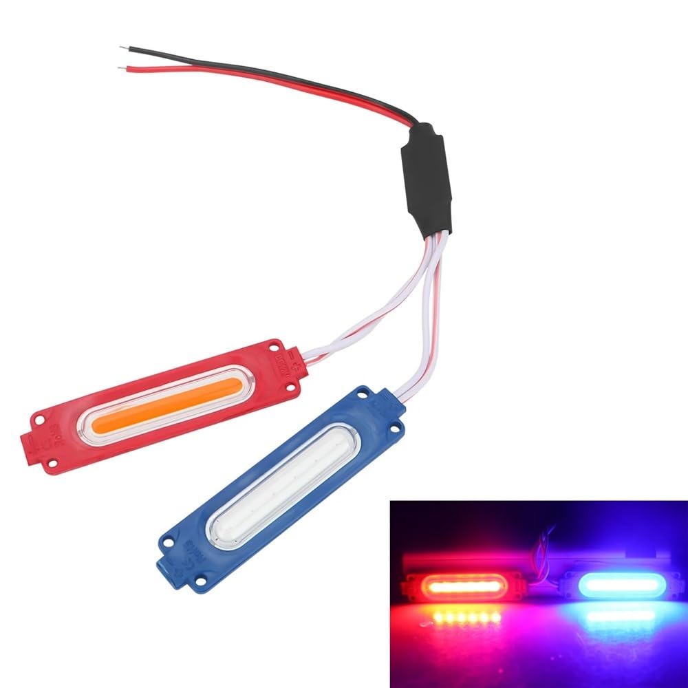 10 par motocykl rower tylne światło Flash Strobe awaryjne światło ostrzegawcze czerwony niebieski(White)