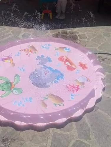 ENCOUN Splash Pad, 170 cm, sproeimat, verdikte duurzame sprinkler, waterspeelgoed voor kinderen, zomer, tuin, waterspeelgoed voor baby's, kinderen en huisdieren ENCOUN Splash Pad, 170 cm, sproeimat, verdikte duurzame sprinkler, waterspeelgoed voor kinderen, zomer, tuin, waterspeelgoed voor baby's, kinderen en huisdieren