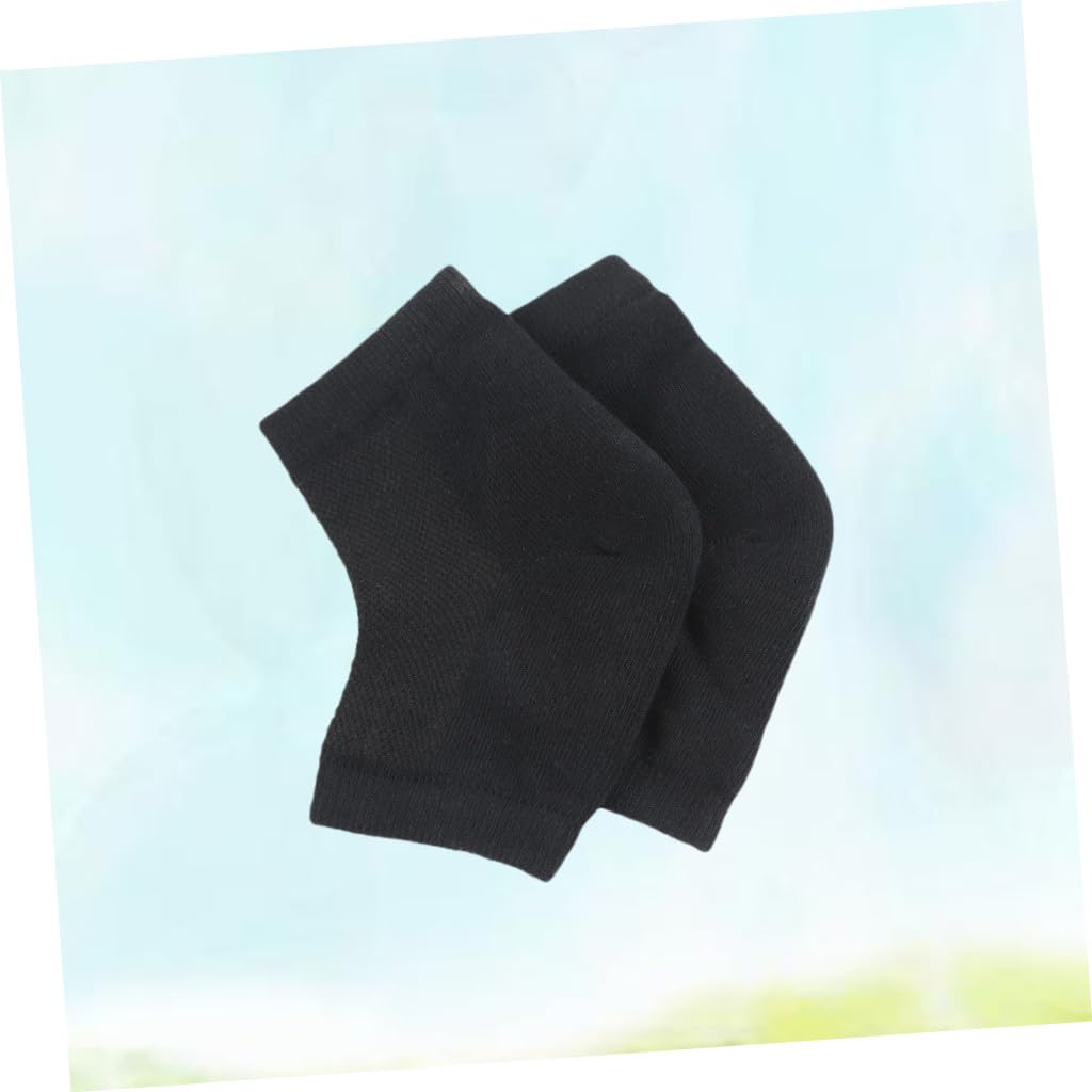 FRCOLOR 9stücke Gel Fersen Socken Mit Offener Zehenpartie Atmungsaktive Fußschutz-socken Zur Pflege Trockener Rissiger Haut Für Frauen Und Männer Schwarz
