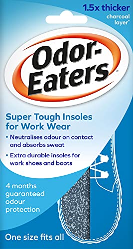 Odor-Eaters Supertuff Odour-Destroying Heavy duty insoles for work wear - Packaging May Vary