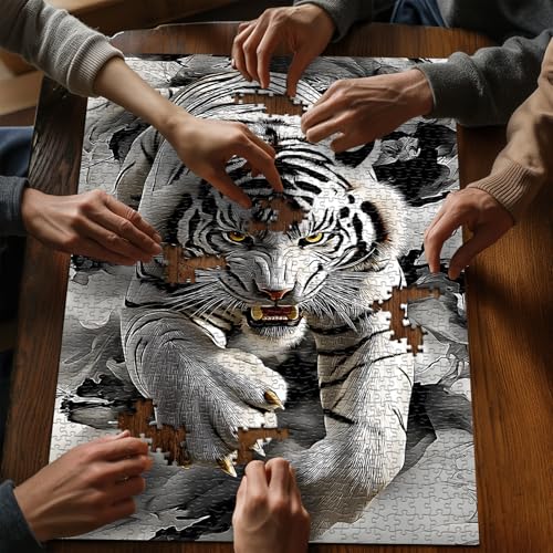 Puzzles PICKFORU para adultos 1000 piezas, rompecabezas de la naturaleza animal vida salvaje Jigsaw, desafío artístico único imposible y difícil para adultos miniatura 5