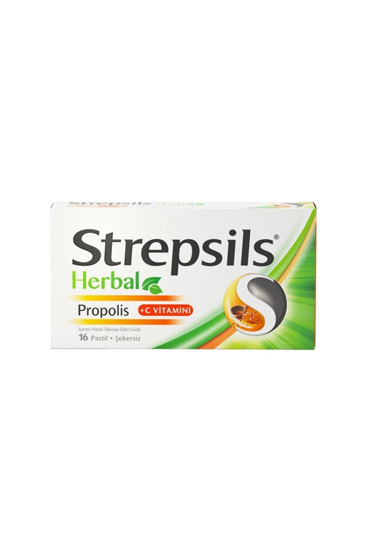 STREPSILS Herbal Propolis + C Vitaminli 16 Pastil 76140