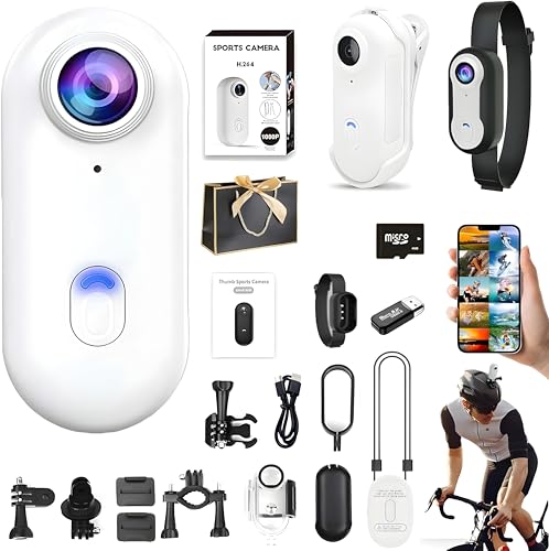Mini Action Cam 4K,Tragbare Kamera mit 360° Drehbarem Clip und Magnetclip,Wasserdichter 4K-Körperkamera,Motorrad Kamera,Immersive Aufnahmen fürs Radfahren, Spazierengehen mit Tieren (B-weiß) Mini Action Cam 4K,Tragbare Kamera mit 360° Drehbarem Clip und Magnetclip,Wasserdichter 4K-Körperkamera,Motorrad Kamera,Immersive Aufnahmen fürs Radfahren, Spazierengehen mit Tieren (B-weiß)