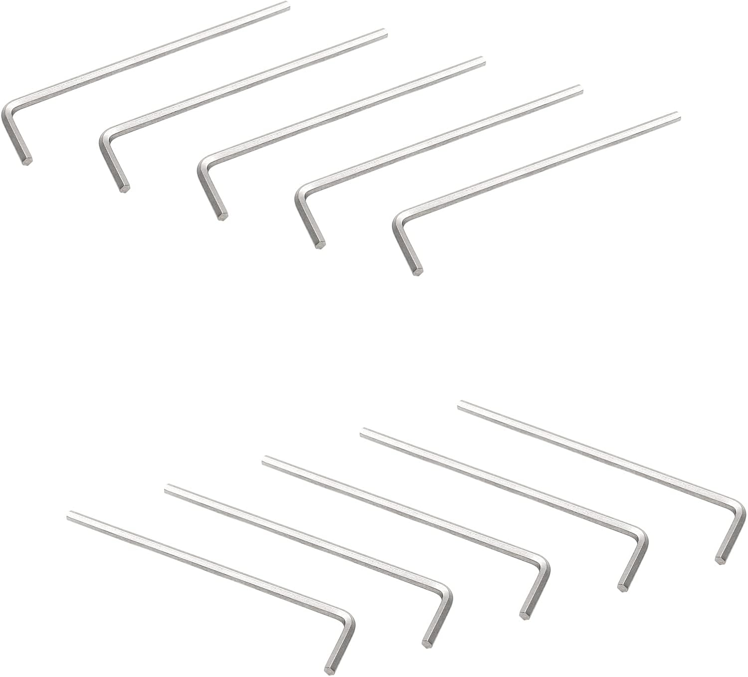 Litoexpe 10 Pieces 5/64" Hex Key Wrench, L Shape Allen Wrench, Chrome Vanadium Steel