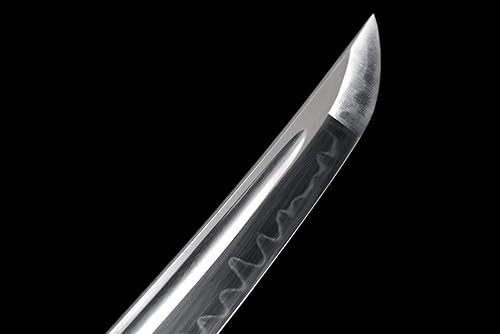 Miniatura 2 de Katana corta hecha a mano Katana japonesa Wakizashi Samurai Espada T10 Hoja templada de arcilla de acero (20.9 in)