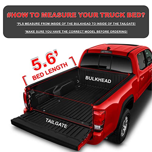 Osobak Soft Roll Up 5.6' Bed Cover Compatible For 2015-2022 F-150 Vinyl Truck Tonneau Cover | Fleetside #TOP5